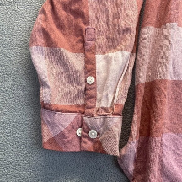 Ava & Viv Womens Blush Plaid Button Down Long Sleeve Shirt Size 3XL,Pocket - Picture 11 of 11